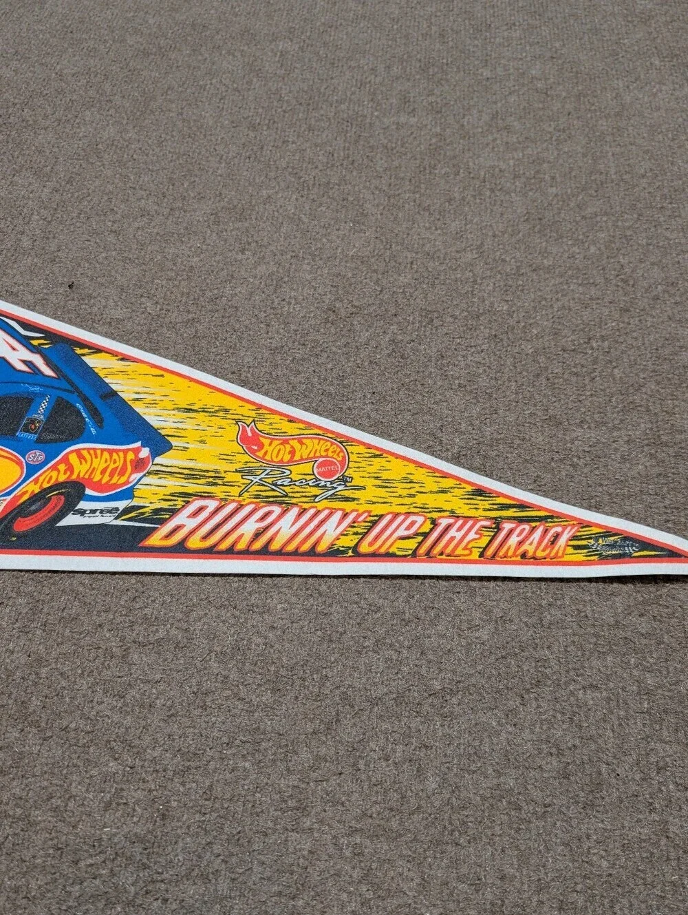 Vintage Kyle Petty Hot Wheels NASCAR Pennant
